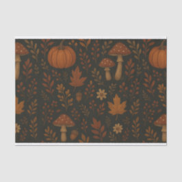 マッシュルームコテージお洒落ーウォーターカラーフォレスト 薄葉紙