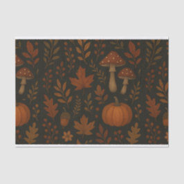 マッシュルームコテージお洒落ーウォーターカラーフォレスト 薄葉紙