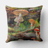 マッシュルームコテージコア装飾用クッション クッション (裏面)