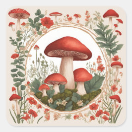 マッシュルームコテージコア スクエアシール