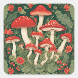 マッシュルームコテージコア スクエアシール