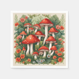 マッシュルームコテージコア スタンダードカクテルナプキン