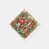 マッシュルームコテージコア スタンダードカクテルナプキン (角)