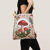 マッシュルームコテージコア トートバッグ (クローズアップ)