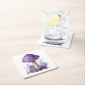 マッシュルームコースター スクエアペーパーコースター (インサイチュ)