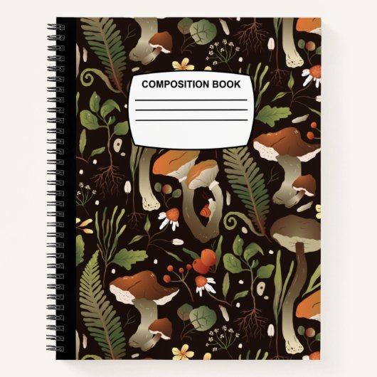 マッシュルームスパイラル組成物 ノートブック (正面)