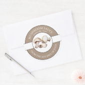 マッシュルームソースラベル ラウンドシール (封筒)