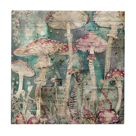 マッシュルームタイル、セラミックタイル タイル (正面)