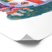 マッシュルームティーポットコテージアートプリント ポスター (角)