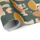 マッシュルームトースツールウッドランドコテージコアグリーン ラッピングペーパー (ロールコーナー)