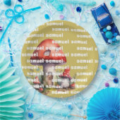 マッシュルームハウスお洒落名前をカスタムする ペーパープレート (パーティー)