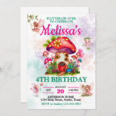 マッシュルームハウスアンドフェア飛んでいるリー 招待状 (正面/裏面)