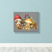 マッシュルームハウスアンドヴィレッジ格言 キャンバスプリント (インサイチュ (ウッドフロア))