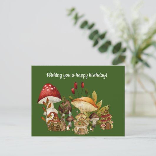 マッシュルームハウスアンドヴィレッジ格言 ポストカード (スタンド正面)