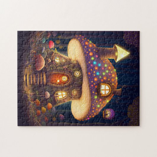 マッシュルームハウスファンタジーアート ジグソーパズル (横)