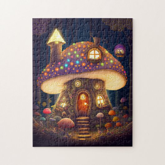マッシュルームハウスファンタジーアート ジグソーパズル (縦)