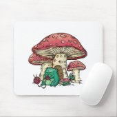マッシュルームハウス付きコテージコアカエル マウスパッド (マウス)