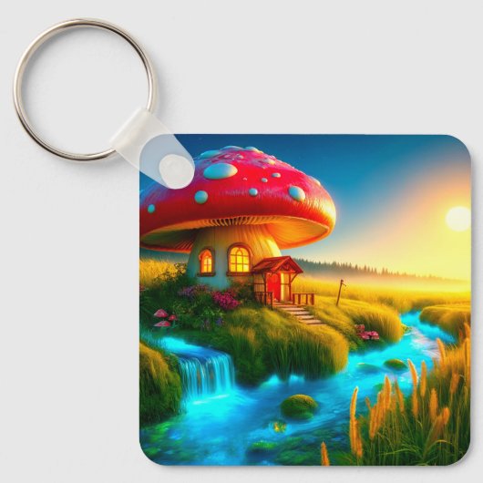 マッシュルームハウス キーホルダー (正面)