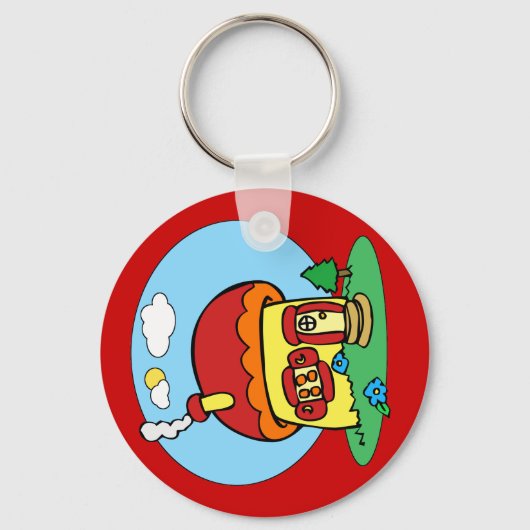 マッシュルームハウス キーホルダー (正面)