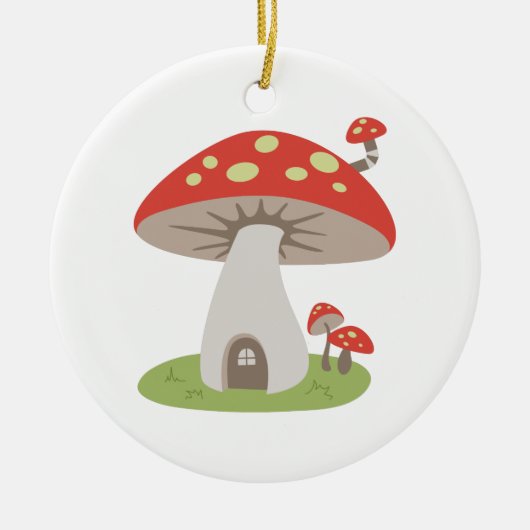 マッシュルームハウス セラミックオーナメント (正面)