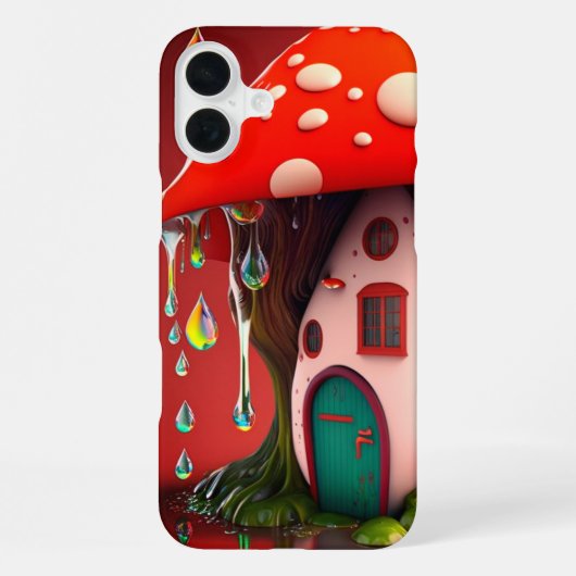 マッシュルームハウス iPhoneケース (裏面)