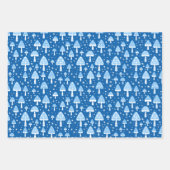 マッシュルームパターンクリスマスホリデーコテージコア ラッピングペーパーシート (正面3)