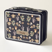 マッシュルームパーソナライズされたの詰め合わせ メタルランチボックス (裏面)