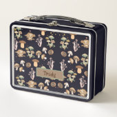 マッシュルームパーソナライズされたの詰め合わせ メタルランチボックス (正面)