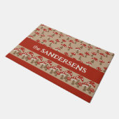 マッシュルームパーソナライズされたドアマット ドアマット (アングル)