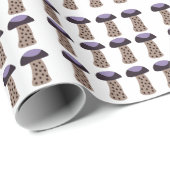 マッシュルームパープルキノコ ラッピングペーパー (ロールコーナー)