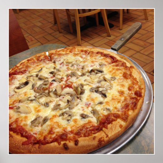 マッシュルームピザポスター ポスター (正面)