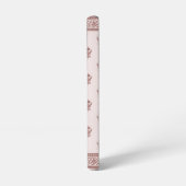 マッシュルームピンクの花柄 SAMSUNG GALAXYケース (左側面)