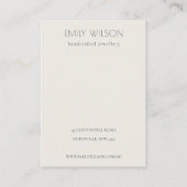 マッシュルームファーンブロージロゴイヤリングネックレス 名刺 (裏面)