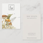 マッシュルームファーンブロージロゴイヤリングネックレス 名刺 (正面/裏面)