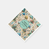 マッシュルームフェアリーランドバースデーパーティー スタンダードカクテルナプキン (角)