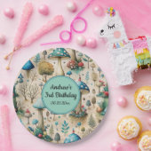 マッシュルームフェアリーランドバースデーパーティー ペーパープレート (パーティー)