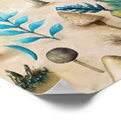 マッシュルームフェアリーランドベビーシャワーウェルカムサイン ポスター (角)