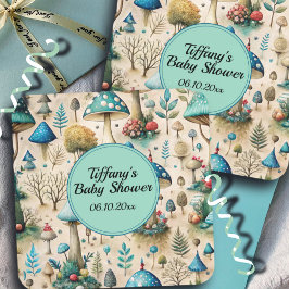 マッシュルームフェアリーランドベビーシャワー コースター