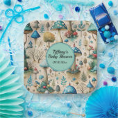 マッシュルームフェアリーランドベビーシャワー ペーパープレート (パーティー)