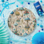 マッシュルームフェアリーランド ペーパープレート (パーティー)