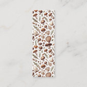 マッシュルームフォレストブックラバーズカードブックマーク コーリングカード (正面)