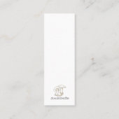 マッシュルームフォレストブックラバーズカードブックマーク コーリングカード (裏面)