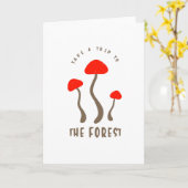 マッシュルームフォレストユーモアことわざマッシュルームピッカー カード (黄色い花)