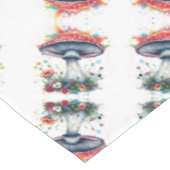 マッシュルームフラワーウッドランドカラフルスプラッシュ テーブルクロス (アングル)