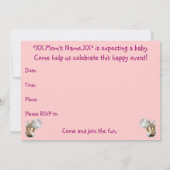 マッシュルームプレイグラウンドベビーシャワー招待状 招待状 (裏面)