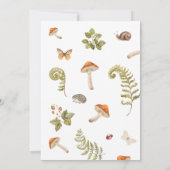 マッシュルームヘッジホッグLadybeetベビーシャワー招待状 招待状 (裏面)