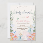 マッシュルームベビーマウス離れスベビーシャワー 招待状 (正面)