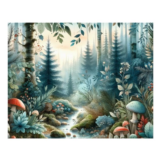 マッシュルームホロー自然フォレストクリーク フォトプリント            (正面)