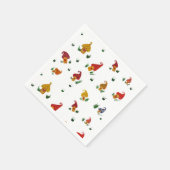 マッシュルームホワイトスタンダードカクテル紙ナプキンス スタンダードカクテルナプキン (角)