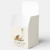 マッシュルームポップ・アートのハリネズミ赤ちゃんシャワーグリーン フェイバーボックス (オープン)